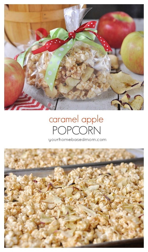 Caramel Apple Popcorn - made in your microwave!  @yourhomebasedmom