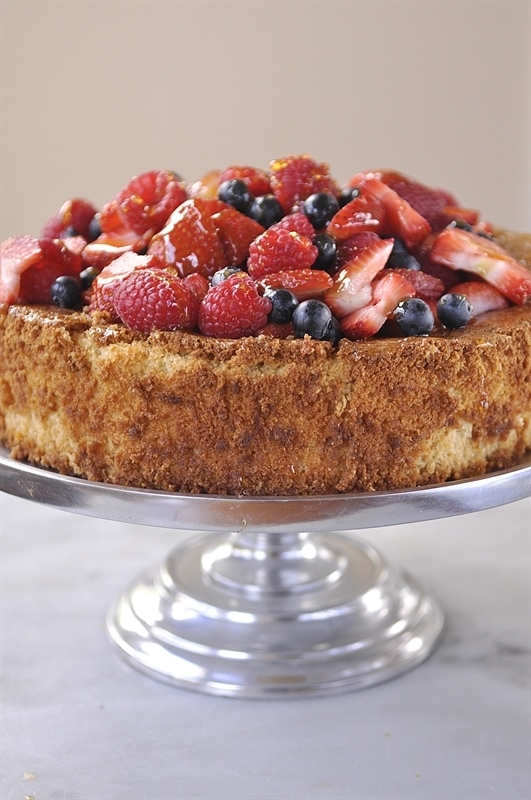 Gluten Free Almond Honey Cake with Berries