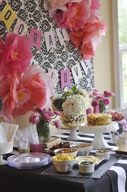 Waffle Bar table set up