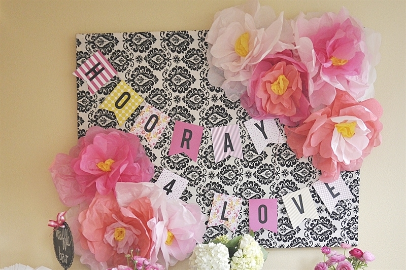Waffle Bar Bridal Shower backdrop