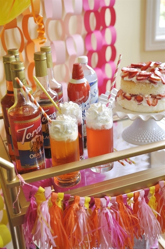 Birthday Party Cart with Italian Soda Bar and Giveaway Your Homebased Mom