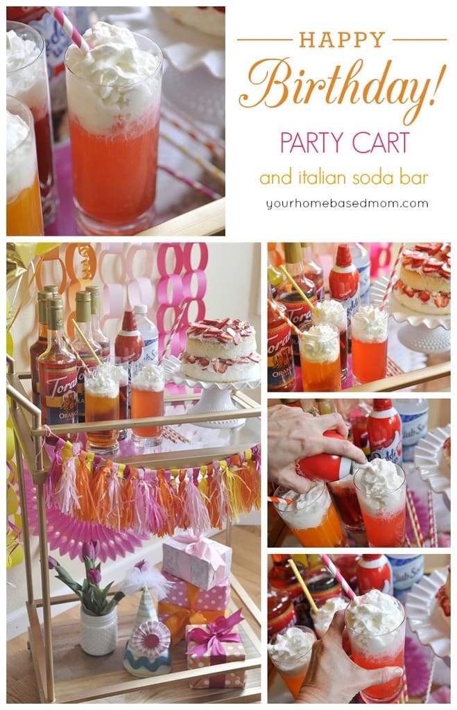 Birthday Party Cart and Italian Soda Bar