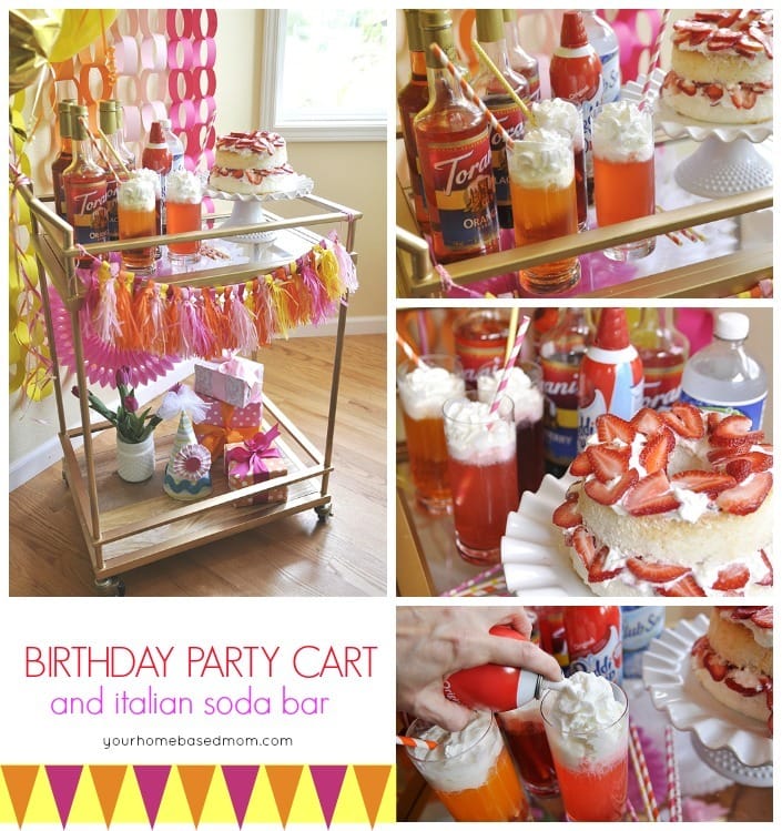 Birthday Party Cart with an Italian Soda Bar - party perfect