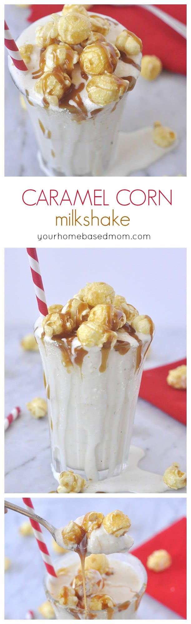 Caramel Corn Milkshake - who would have thought!  So delicious  @yourhomebasedmom.com