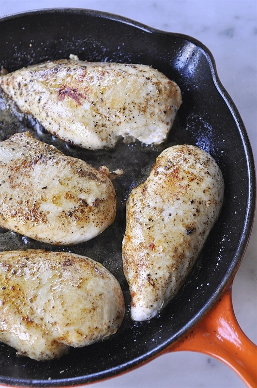 browning chicken breasts for mushroom artichoke chicken