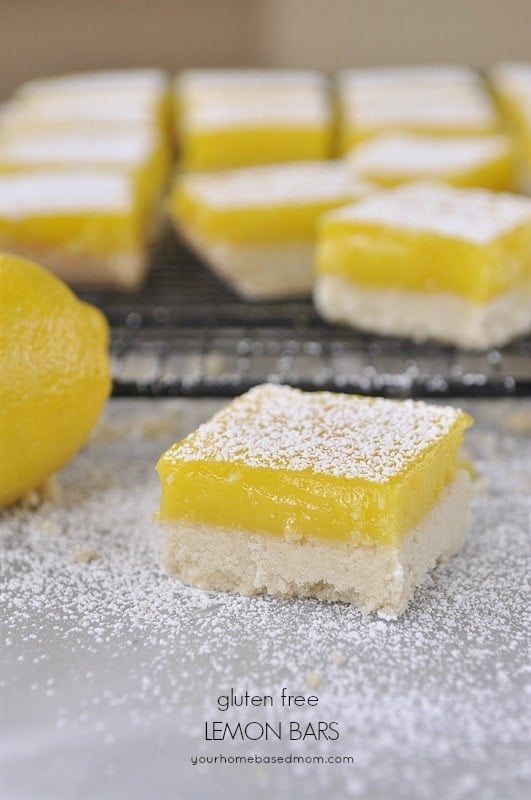 Gluten Free Lemon Bars - no one will know these are gluten free. They are amazing!