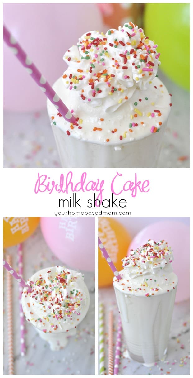 Birthday Cake Milkshake @yourhomebasedmom.com