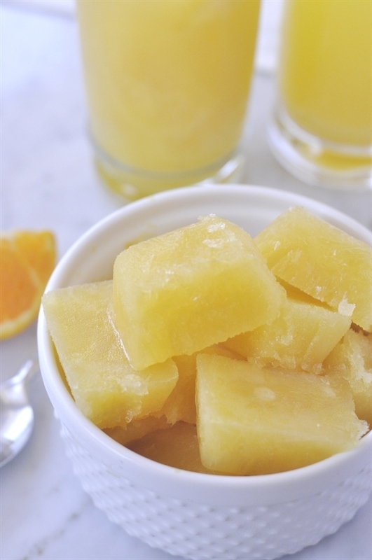 Fruit Slush Cubes - all you have to do is add lemon lime soda