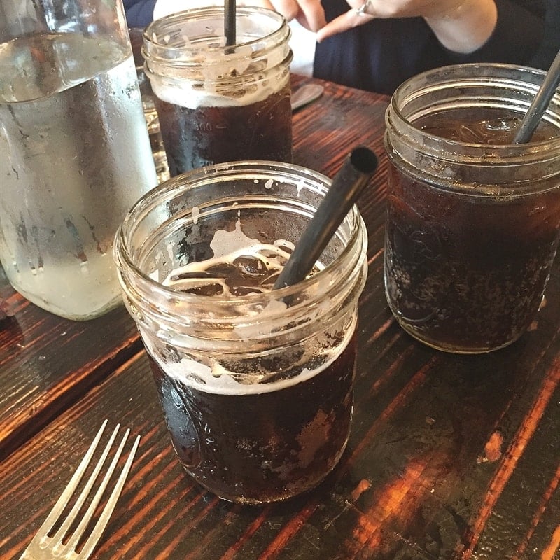 Root beer tasting at Jacob's Pickles.