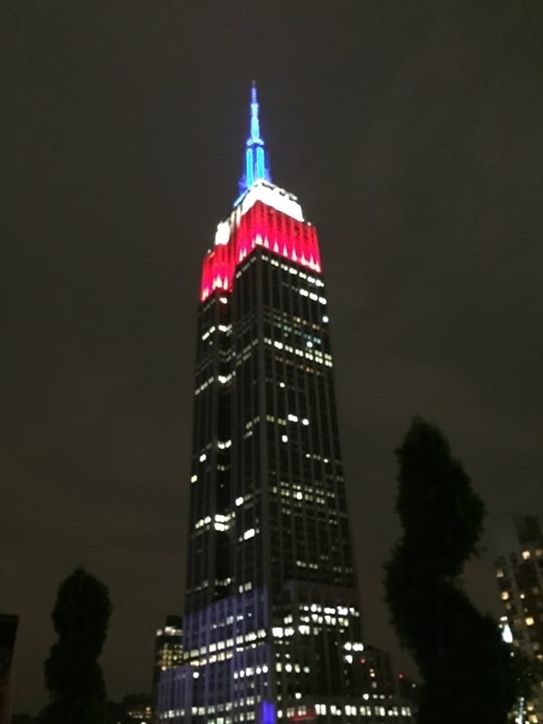 Empire State Building on Flag Day