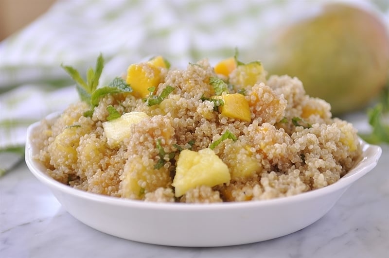 Quinoa Salad with Mango, Pineapple Mint Your Homebased Mom Quinoa Salad with Mango, Pineapple Mint Your Homebased Mom