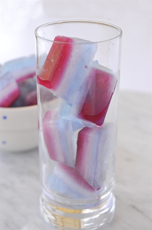 Red White and Blue Ice Cubes