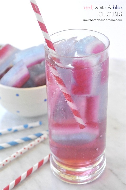 Red White and Blue Ice Cubes