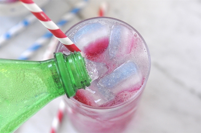 Red White and Blue Ice Cubes