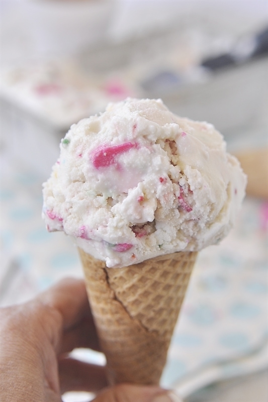 Circus Animal Cookies and Sprinkles Ice Cream