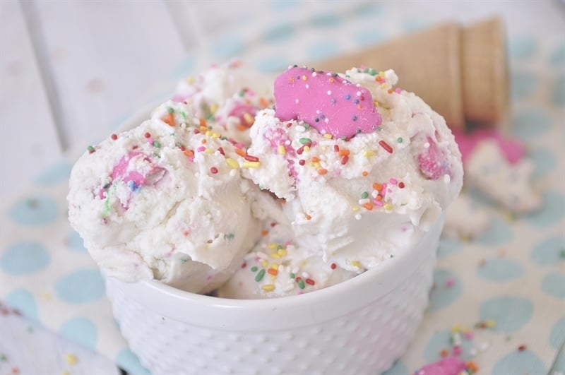 Circus Animal Cookies and Sprinkles Ice Cream
