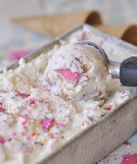 Circus Animal Cookies and Sprinkles Ice Cream