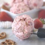 No Cook Strawberry Pretzel Ice Cream