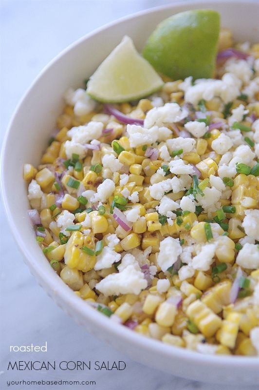 Roasted Mexican Corn Salad - all the flavor of Mexican Corn without having to eat it off the cob!