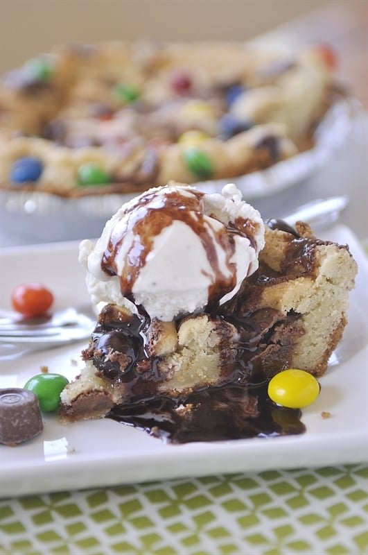 piece of candy cookie pie