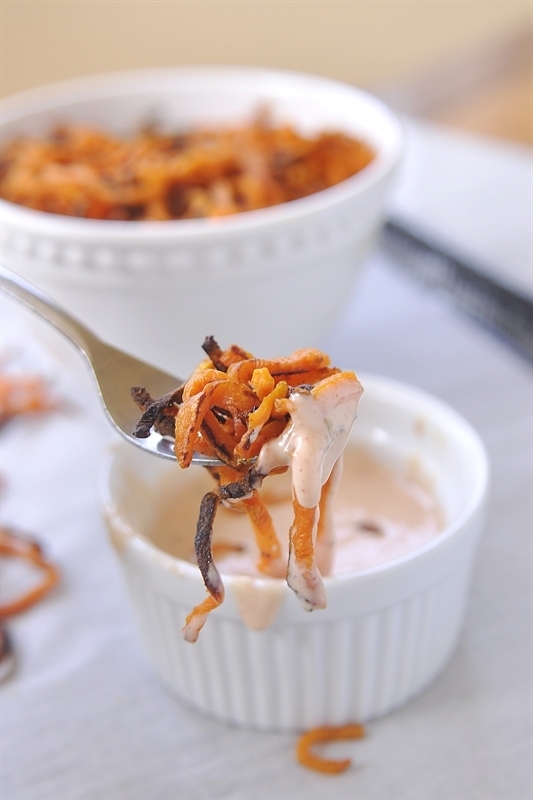 Sweet Potato Shoestring Fries and Smokey Fry Sauce - Your ...
