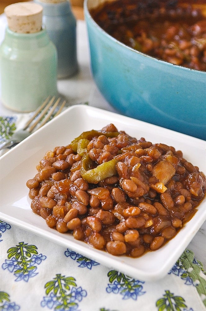 baked beans on a plate