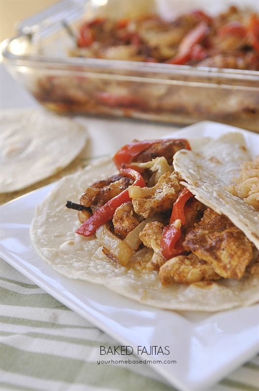 Baked Fajitas make for an easy and delicious dinner any night!