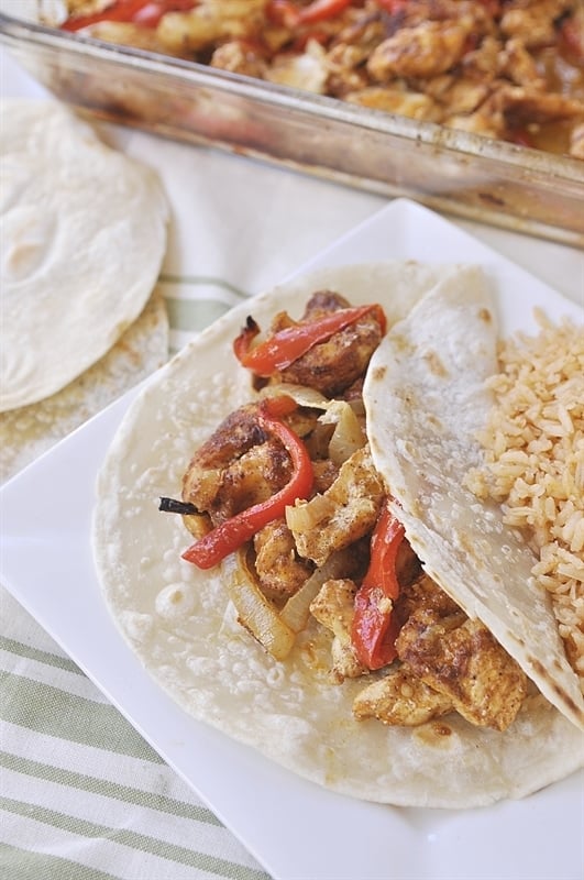 One pan baked fajitas will become a family favorite.