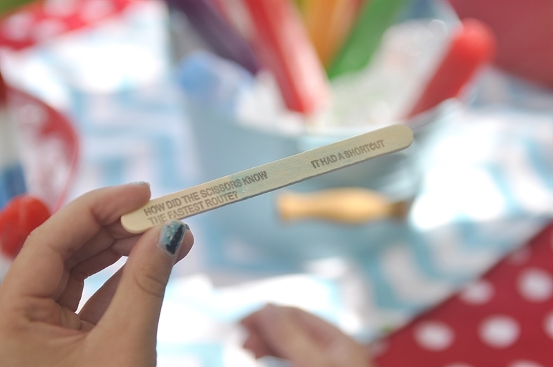 Joke on Popsicle Stick