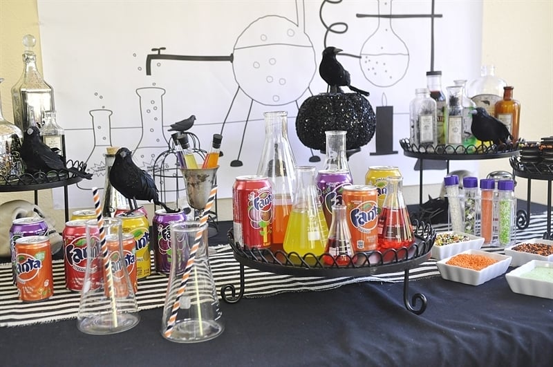 Mad Scientist Soda Laboratory - Halloween Party Idea