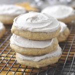 Soft Pumpkin Sugar Cookies with Cinnamon Buttercream - yum!