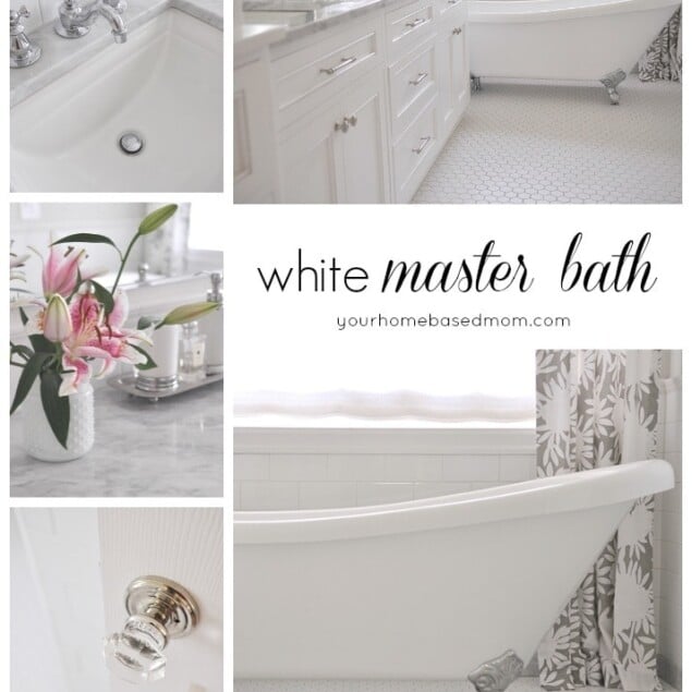 White Master Bathroom Remodel