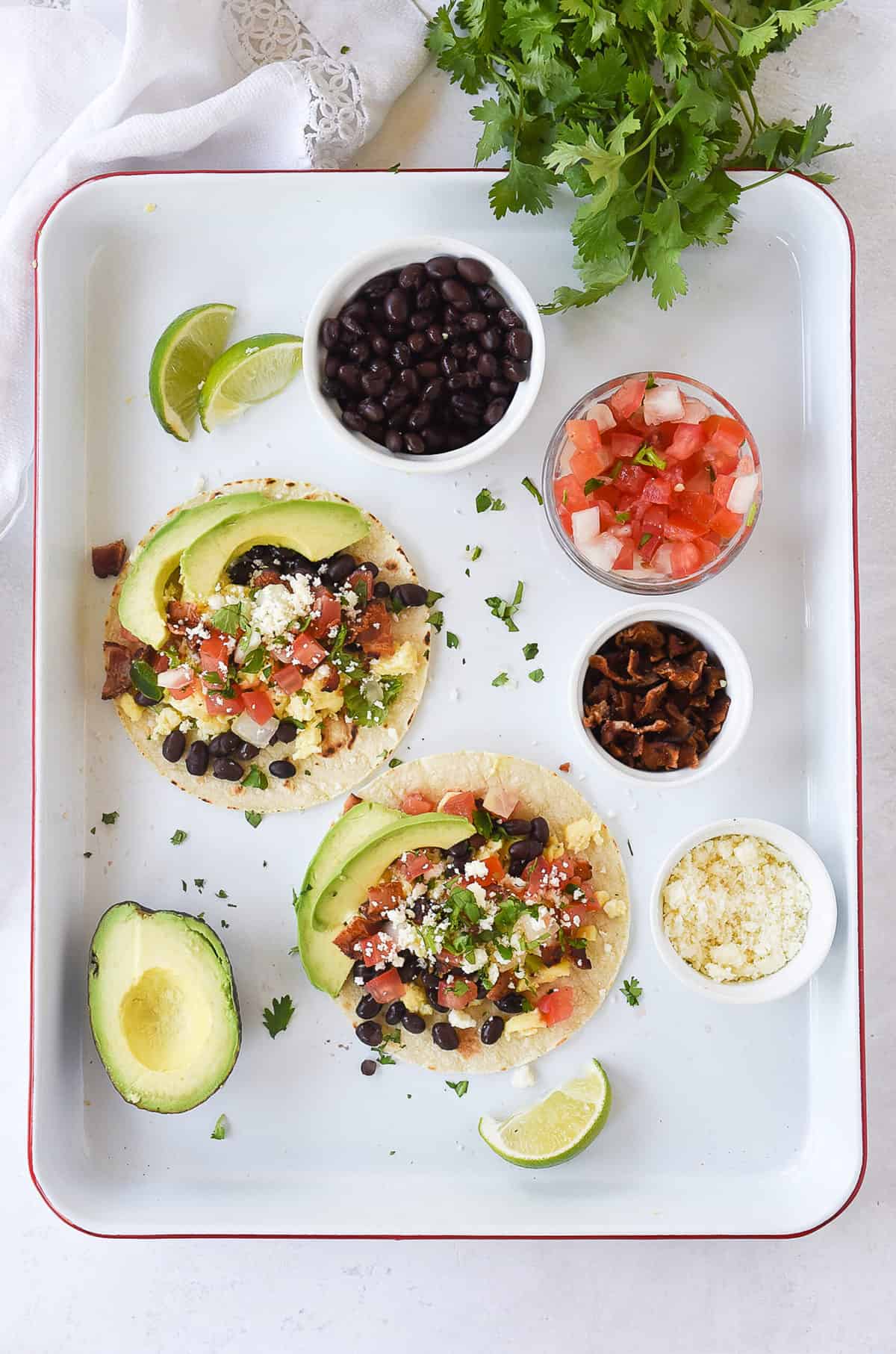 Sheet Pan Breakfast Tacos with Scallion Salsa