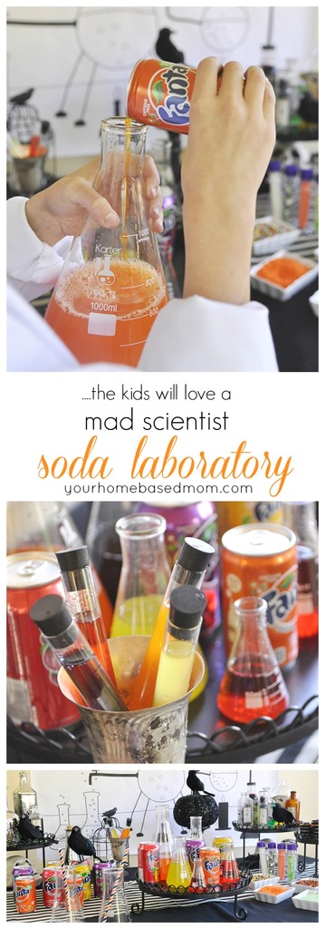 mad scientist soda laboratory -Halloween Party Idea