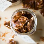 overhead shot of bowl of maple toffee