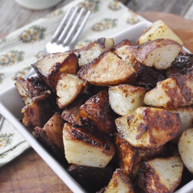 bowl of roasted potatoes