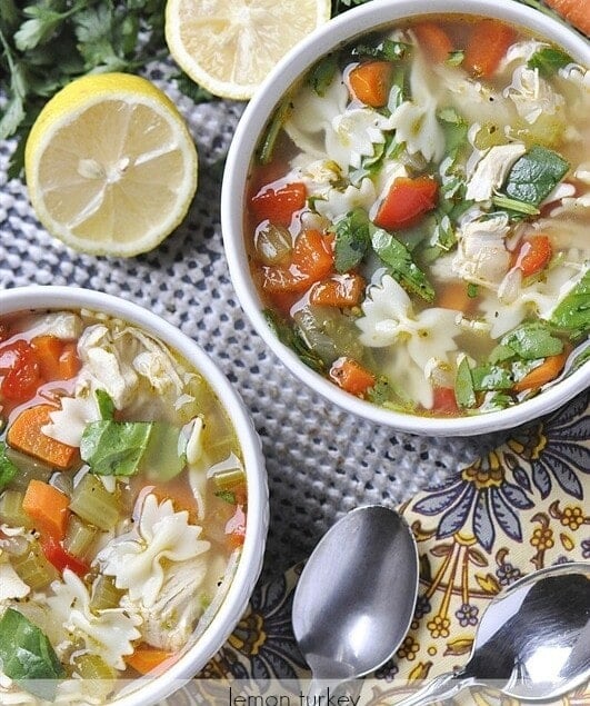 Lemon Turkey Noodle Soup