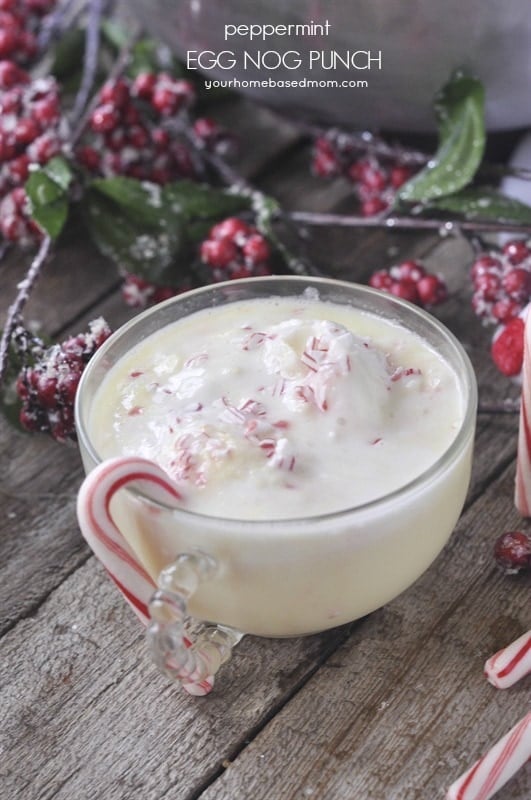 peppermint eggnog puch Peppermint Eggnog Punch