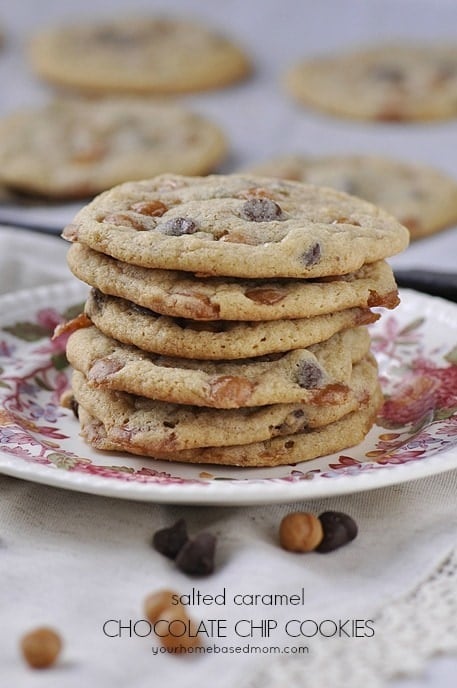 Salted Caramel Chocolate Chip Cookies