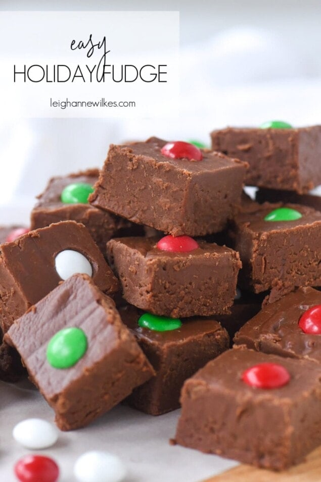 pieces of chocolate fudge