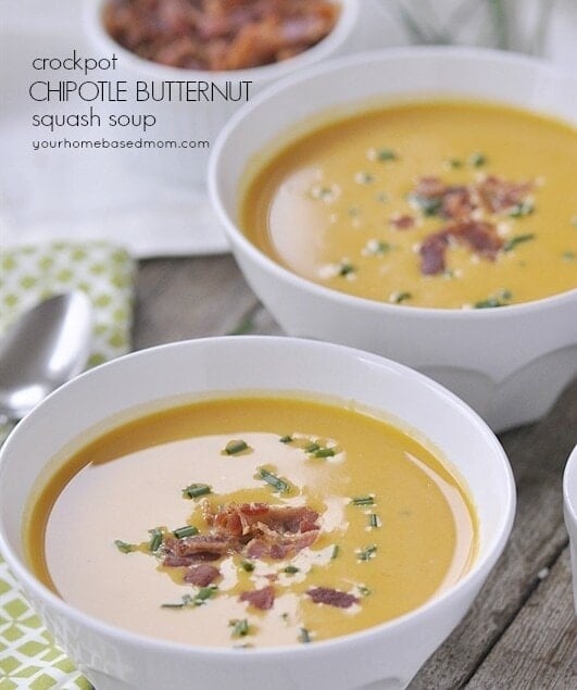 Crockpot Chipotle Butternut Squash Soup