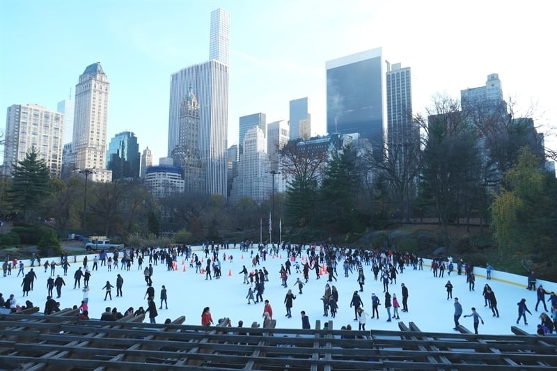 Ice Skating in Central Park