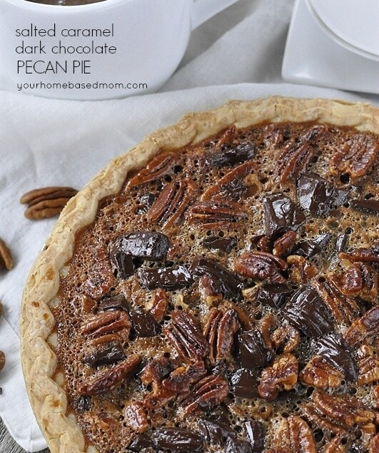 Salted Caramel Dark Chocolate Pecan Pie