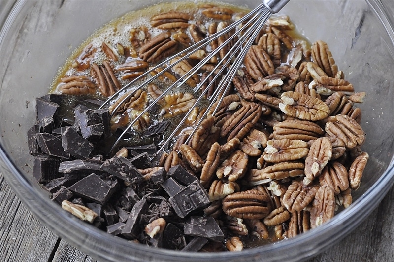 Salted Caramel Dark Chocolate Pecan Pie
