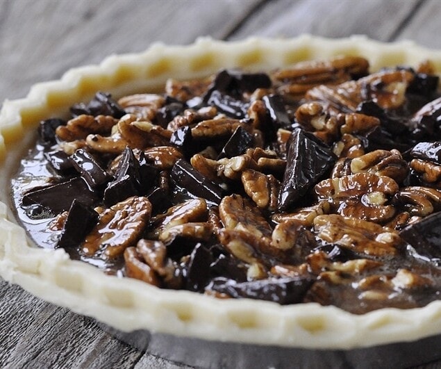 Salted Caramel Dark Chocolate Pecan Pie