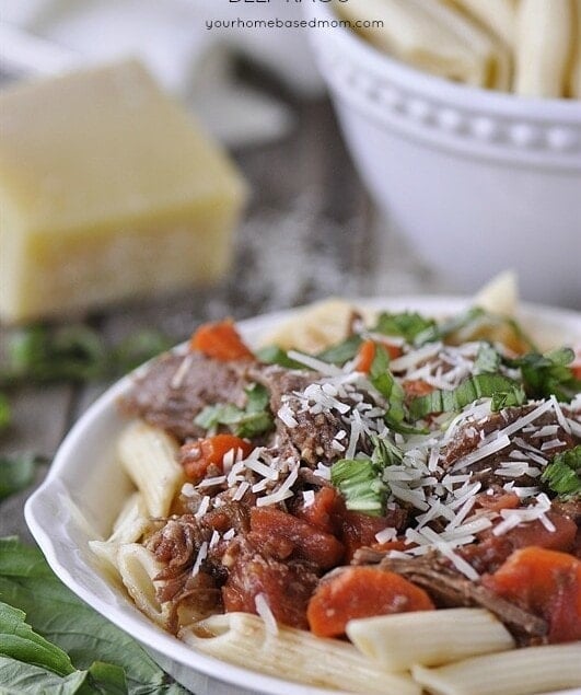 Crockpot Beef Ragu - the perfect dinner solution.