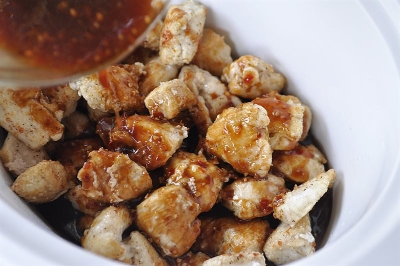 cashew chicken in a crockpot