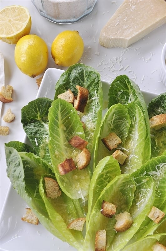 Romaine Lettuce Salad withy Lemon Vinaigrette