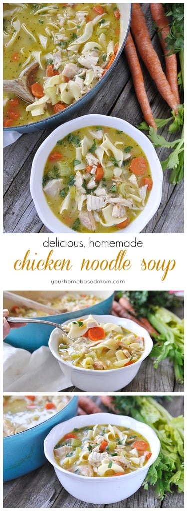 Delicious, homemade chicken noodle soup