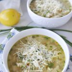 Lemon Parmesan Chicken and Rice Soup